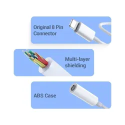  ZQWINTLighting to 3.5 mm Audio Earphones Jack Adapter