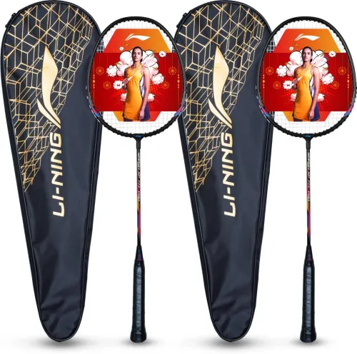 Image of Lightweight badminton racquet set, pack2