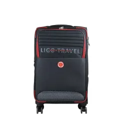 Ligobags Polyester 8-Wheel 360-Degree Cabin Luggage Laptop Trolley Bag, 24-Inch