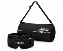 LIKEPRO Gym Belt With Round Gym Bag Pack of 2