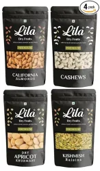 LILA DRY FRUITS Combo (200 Gms x 4)