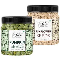LILA DRY FRUITS Raw Pumpkin Seeds 250g + Sunflower Seeds 250g