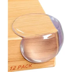 LILBEE Baby Corner Protector – Transparent PVC Edge & Corner Guards for Furniture, Tables & Desks - Soft, Non-Toxic Baby Safety Bumpers – 12 Pack (Clear)