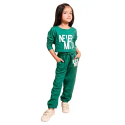 LILPICKS Girls Never Mind Printed Crop Top