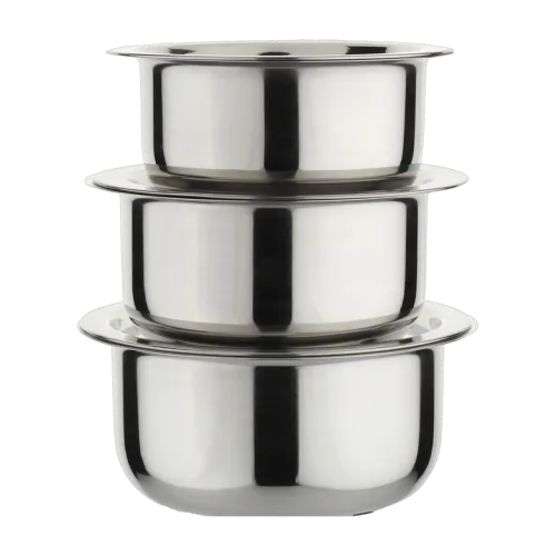 Image of LIMETRO STEEL Stainless Steel Tope Set of 3