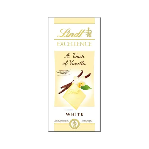 Image of Lindt Excellence Madagascan Vanilla White Chocolate, 100 Gm