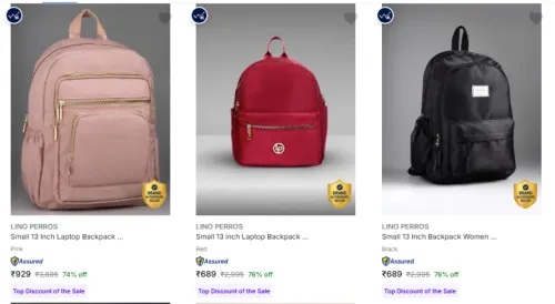Image of LINO PERROS Backpack Handbags at minimum 70% Discount
