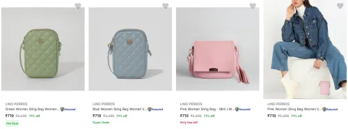 Image of Lino Perros Sling Bags at minimum 70% Discount