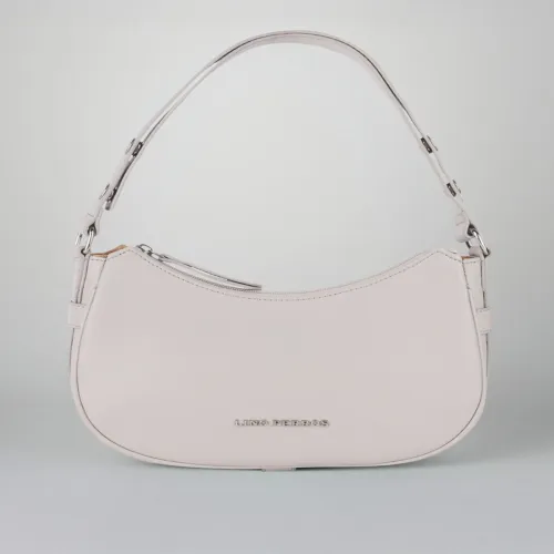 Image of Lino Perros Women Beige Solid Structured Shoulder Bag