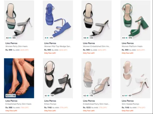 Image of Lino Perros Women heels up to 80% Discount 