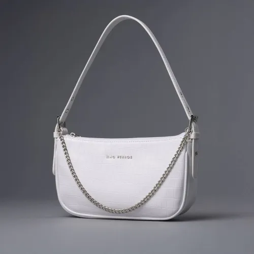 Image of LINO PERROS Women White Shoulder Bag - Mini