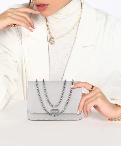 Image of LINO PERROS  Women White Sling Bag