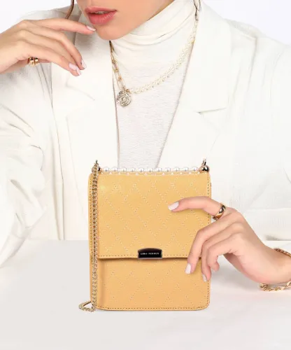 Image of LINO PERROS Women Yellow Satchel 