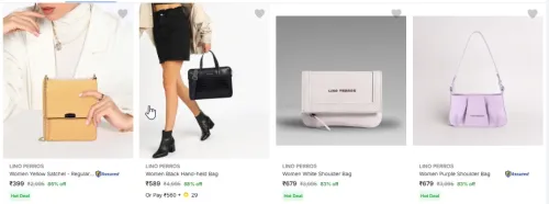 Image of Lino Perros Women's Handbags starting @ ₹399