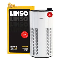 LINSO FLO Indias 1st UVC Air Purifier For Bedroom 172 m³/h CADR, 297 Sq Ft
