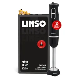 LINSO STIR 500W India’s 1st Anti-Scratch Hand Blender, 8 Speed + Turbo