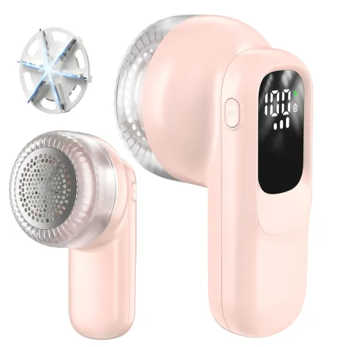 Image of Lint Remover for Clothes, Rechargeable Fabric Shaver Remover Machine, Intelligent Digital Display Lint Shaver for Woolen