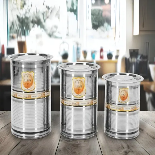Image of Liolis Stainless Steel Storage Drum Set (3 Pcs)