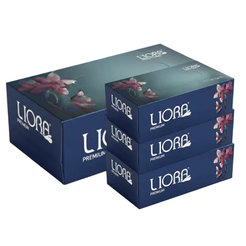 Image of Liora 2 Ply Facial Tissue Box (400 Sheets) - Pack of 4