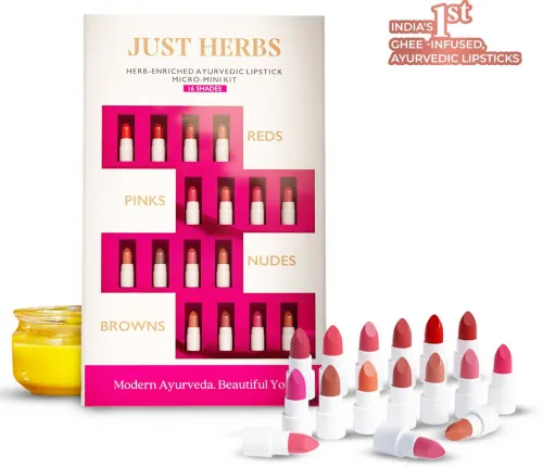 Image of Just Herbs Herb Mini Lipstick Set 16 Shades 9.6g