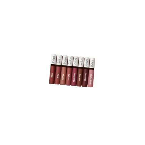 Image of Liquid Lipstick, Matte Finish, Multicolor, Long Lasting, 10 ml, 8 Pieces