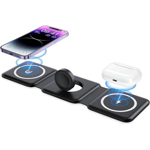 Image of LIRAMARK WC01 23W 3-in-1 Magnetic Wireless Charging Stand