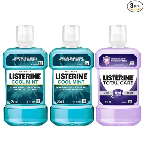 Image of Listerine Cool Mint 250ml x2 + Total Care 250ml Free