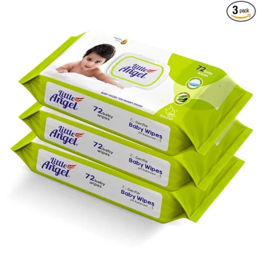 Image of Little Angel Baby Wipes, 216 Count, Pack of 3, 72 Count / Pack