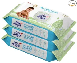 Little Angel Baby Wipes 99% Pure Water – 216pcs (3x72)