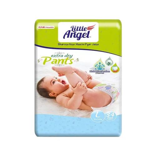 Image of Little Angel Extra Dry Baby Pants Diaper, 34 Count, 8-14 Kg
