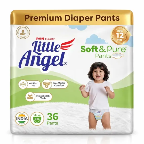 Image of Little Angel Soft & Pure Premium Baby Diaper Pants | XXL - 36 Count (14+ Kgs)