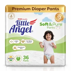 Little Angel Soft & Pure Premium Baby Diaper Pants | XXL - 36 Count (14+ Kgs)