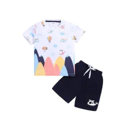 LITTLE NINJA Cotton Tee & Shorts Set