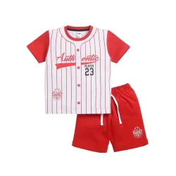 LITTLE NINJA Pure Cotton Knee Shorts Set
