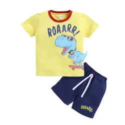 LITTLE NINJA Pure Cotton Shorts Set