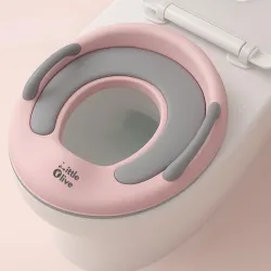 Little Olive Baby Potty Seat with Backrest and Splash Guard | Soft Cushioned Toilet Trainer for Kids | Ergonomic Trainin
