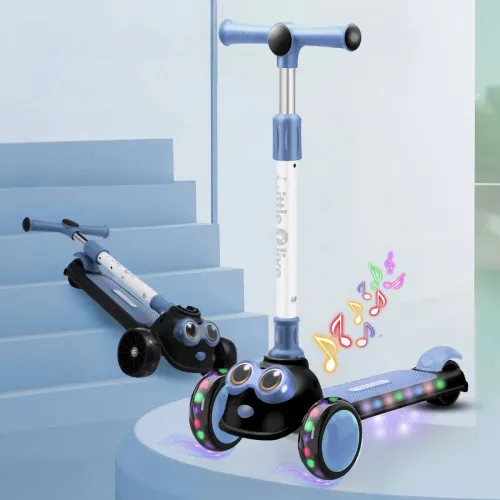 Image of Little Olive Kids LED Scooter (Black, Adjustable)