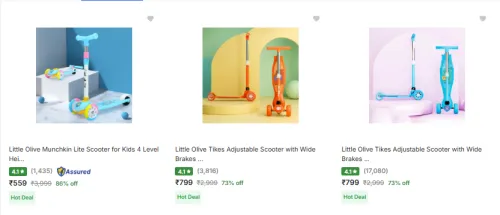 Image of Little Olive Kids Scooters @ Starting ₹559