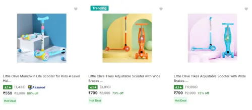 Image of Little Olive Kids Scooters @ Starting ₹559