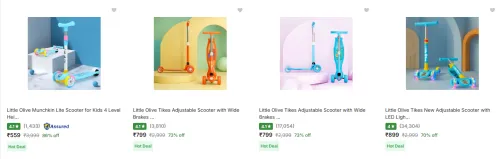 Image of Little Olive Kids Scooters upto 86% Discount