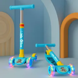Little Olive LED Adjustable Kids Scooter (Blue)