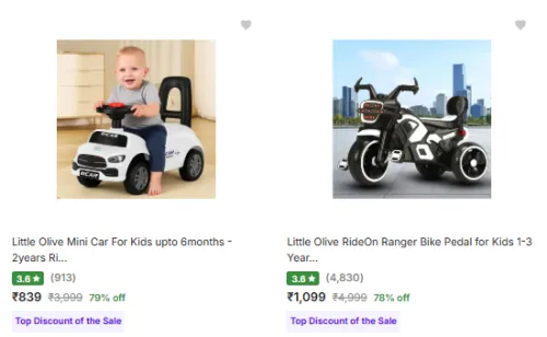 Image of Little Olive Push Rideons Starting @ ₹839