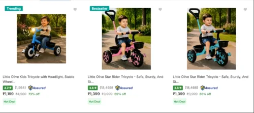 Image of Little Olive Tricycles upto 73% Discount