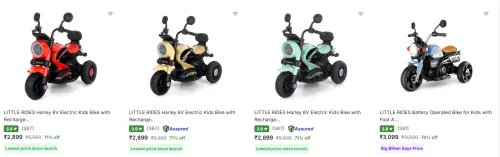 Image of Little Rides Electric Rideons upto 74% Discount