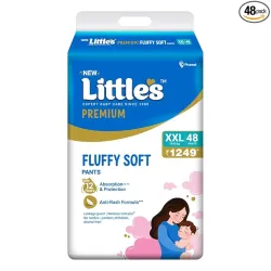 Little’s Premium Baby Diaper Pants XXL (15–25 kg) – 48 Pcs