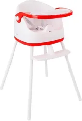 Little Tribe Multifuction Kids High Chair (Red, White)