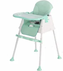 Little Tribe Multifuction Kids High Chair (Green, White)