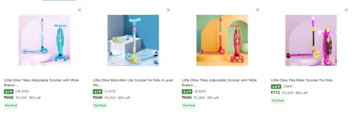 Image of Little Olive Kids Scooters upto 82% Discount | Starting at ₹699