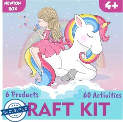 Little Olive Princess Edition 6 in 1 DIY Kit | Theme DIY Craft Kit| 4 Years and Above (Yellow)