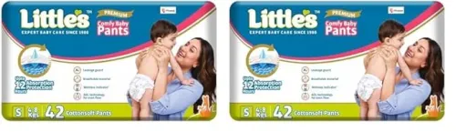 Image of Little’s Baby Diapers S Size (Pack of 2 – 84 pants)
